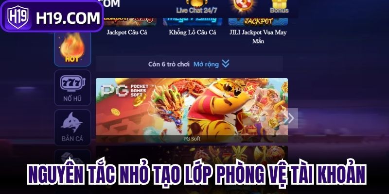 Nguyên tắc nhỏ tạo thêm lớp phòng vệ tài khoản
